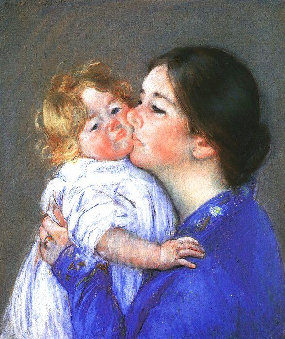 Mary Cassatt A Kiss for Baby Anne Sweden oil painting art